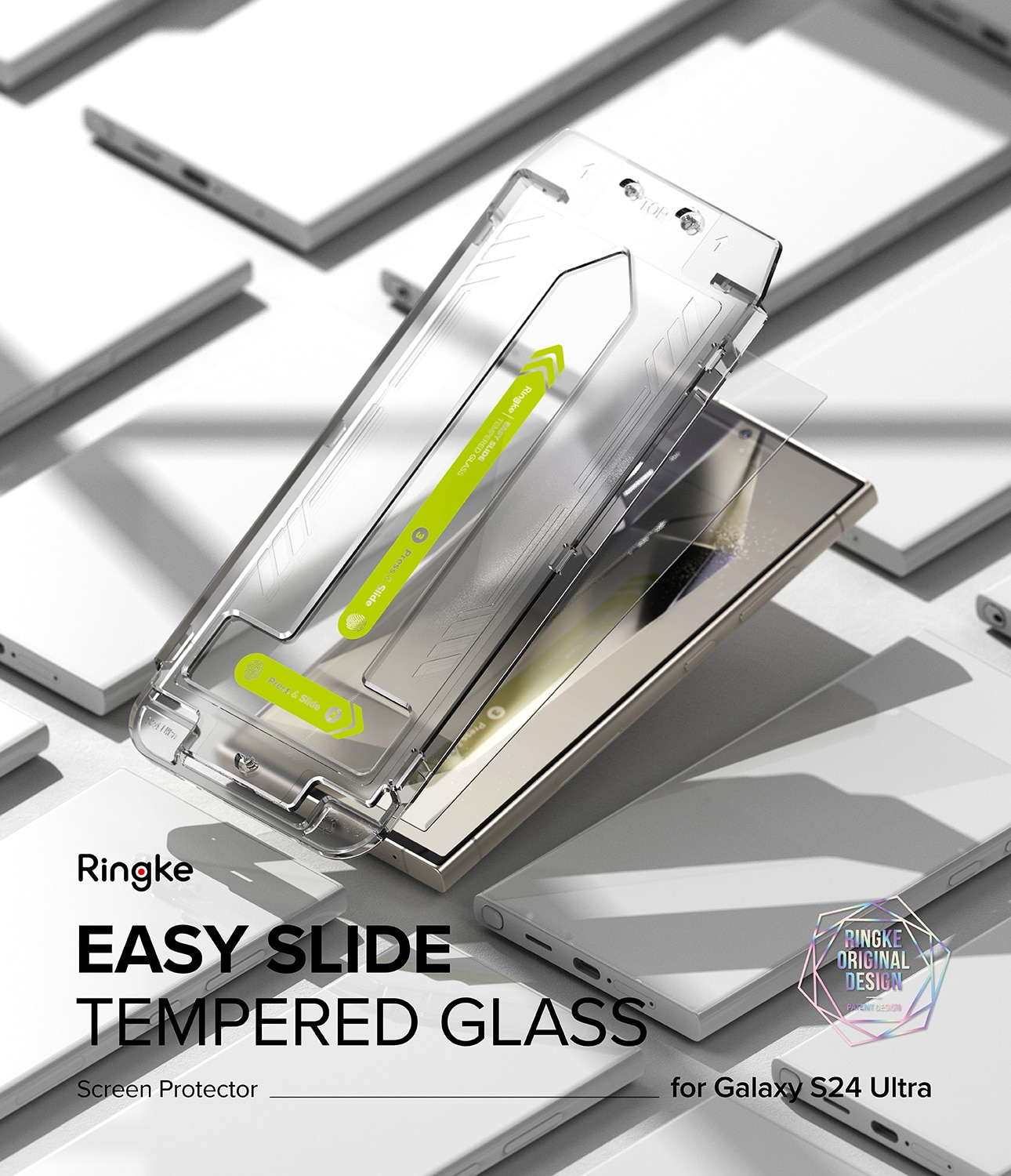 Samsung Galaxy S24 Ultra Skärmskydd i glas med monteringsram (2-pack)