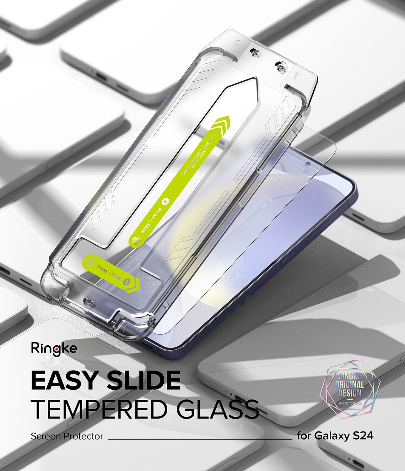 Samsung Galaxy S24 Plus Skärmskydd i glas med monteringsram (2-pack)