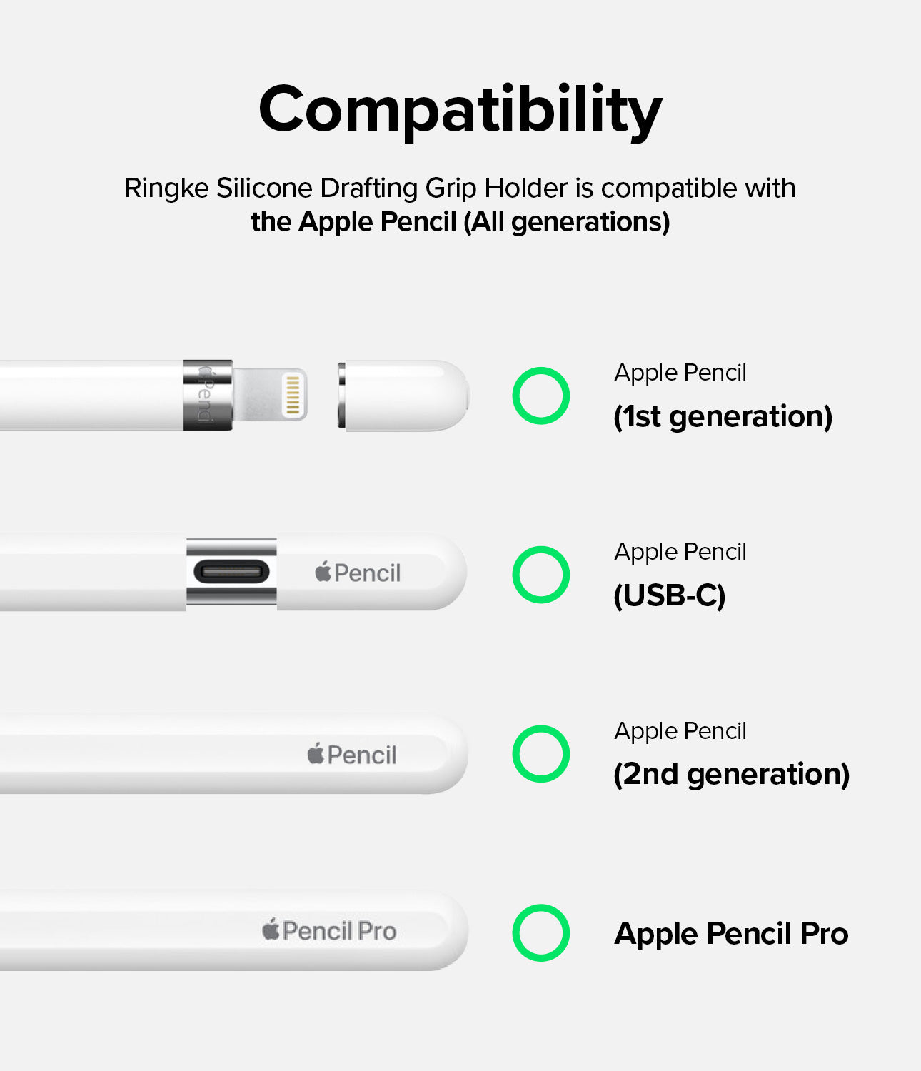 Apple Pencil Grip i silikon, svart