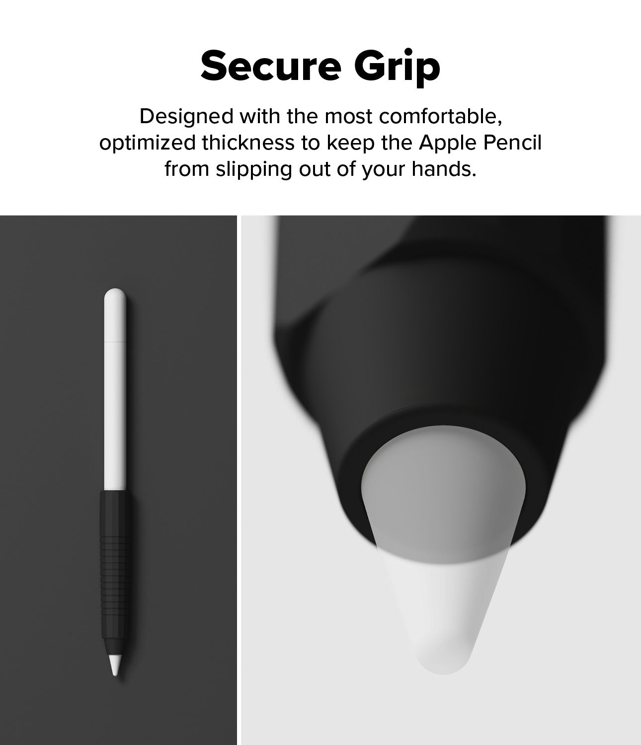 Apple Pencil Grip i silikon, svart