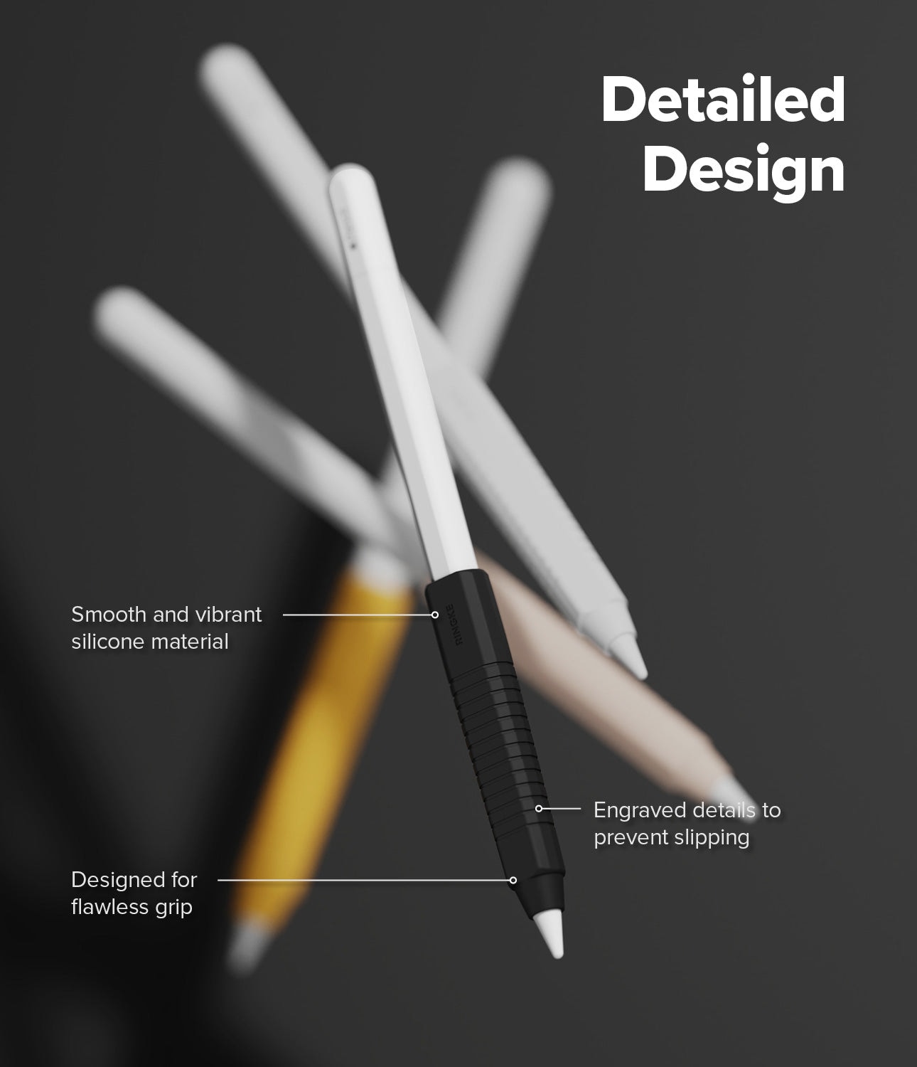 Apple Pencil Grip i silikon, svart