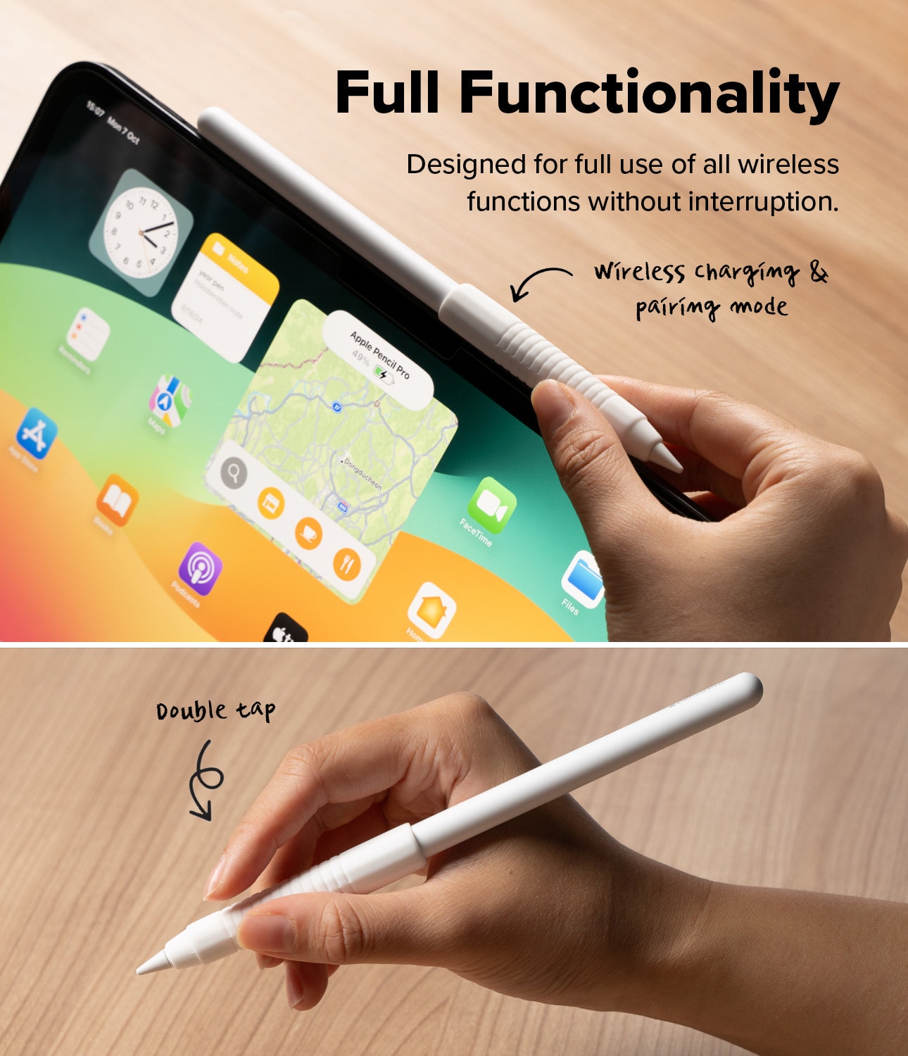 Apple Pencil Grip i silikon, vit