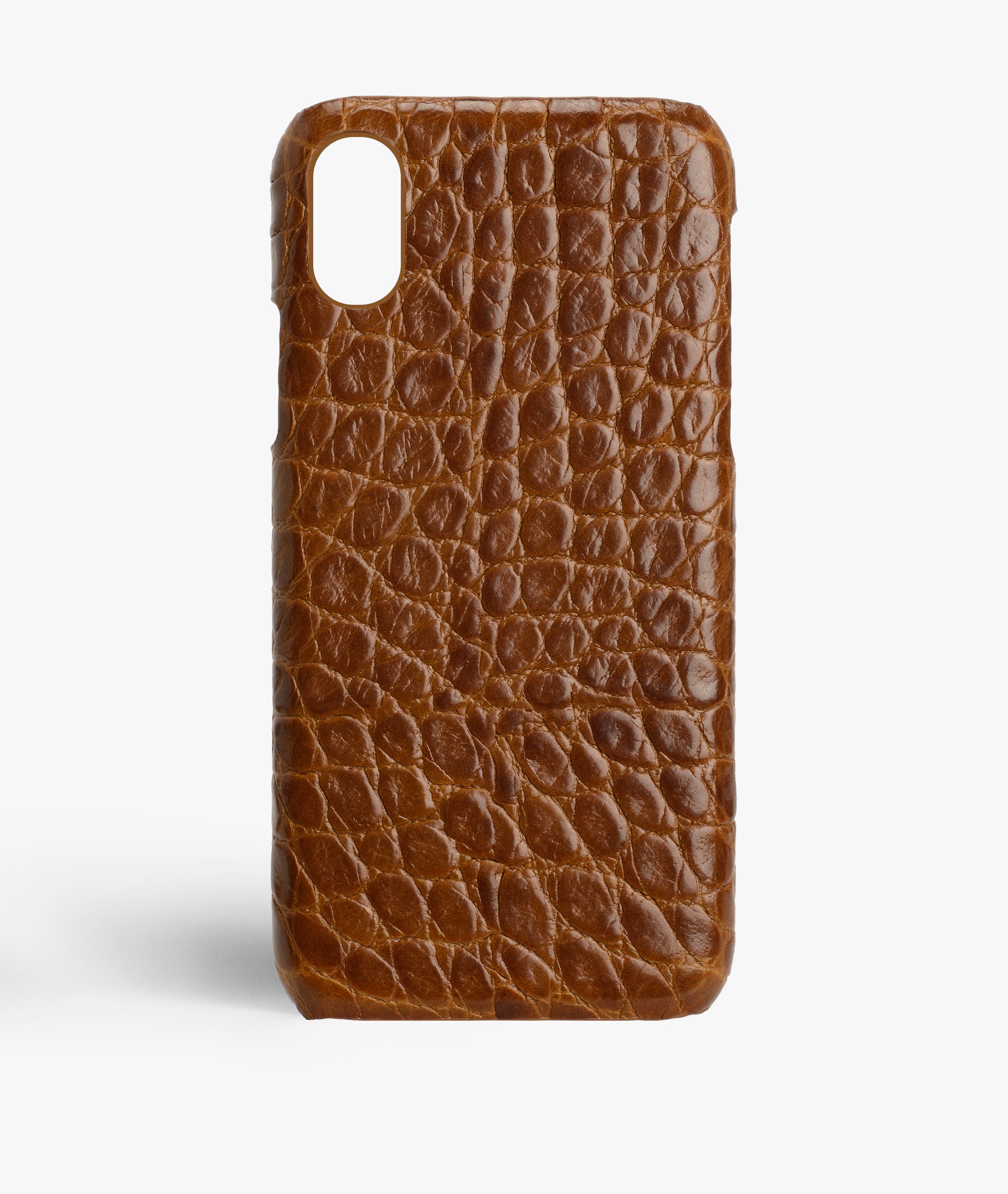 iPhone X/XS Skal Small Croco Cognac