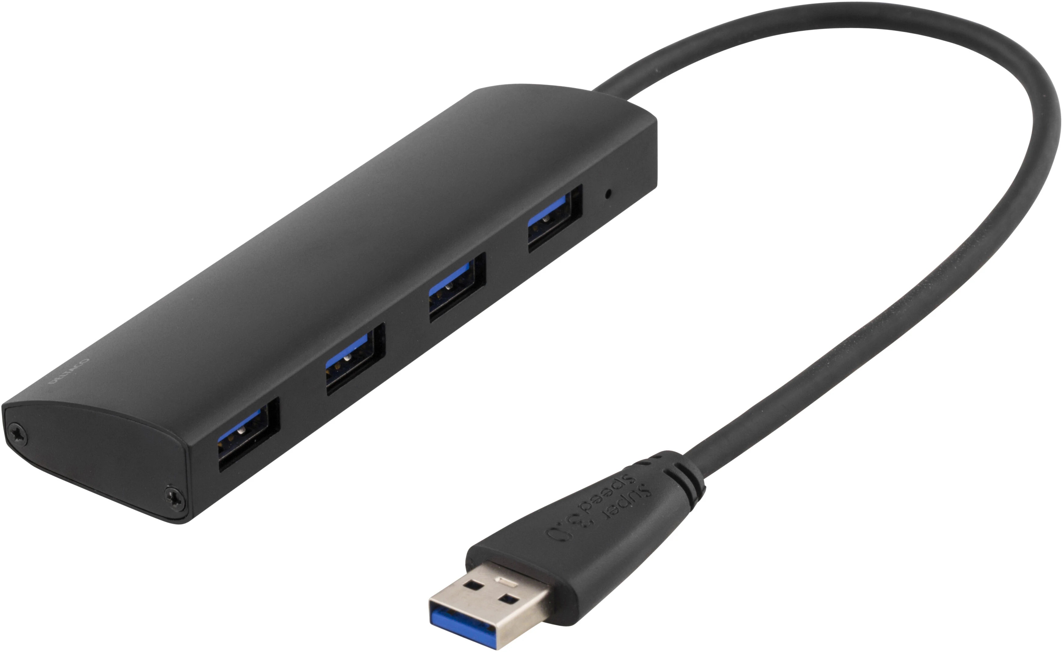 USB-A Hubb med 4 portar  5 Gbps, svart