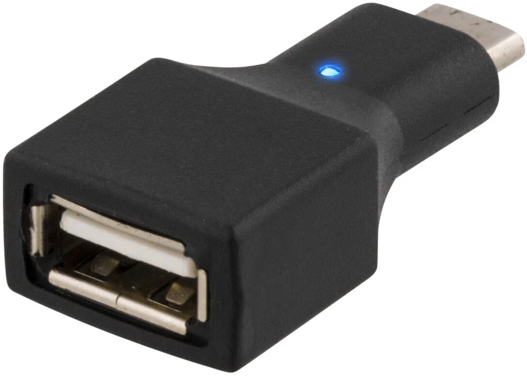 USB-C till USB-A 2.0 Adapter, svart