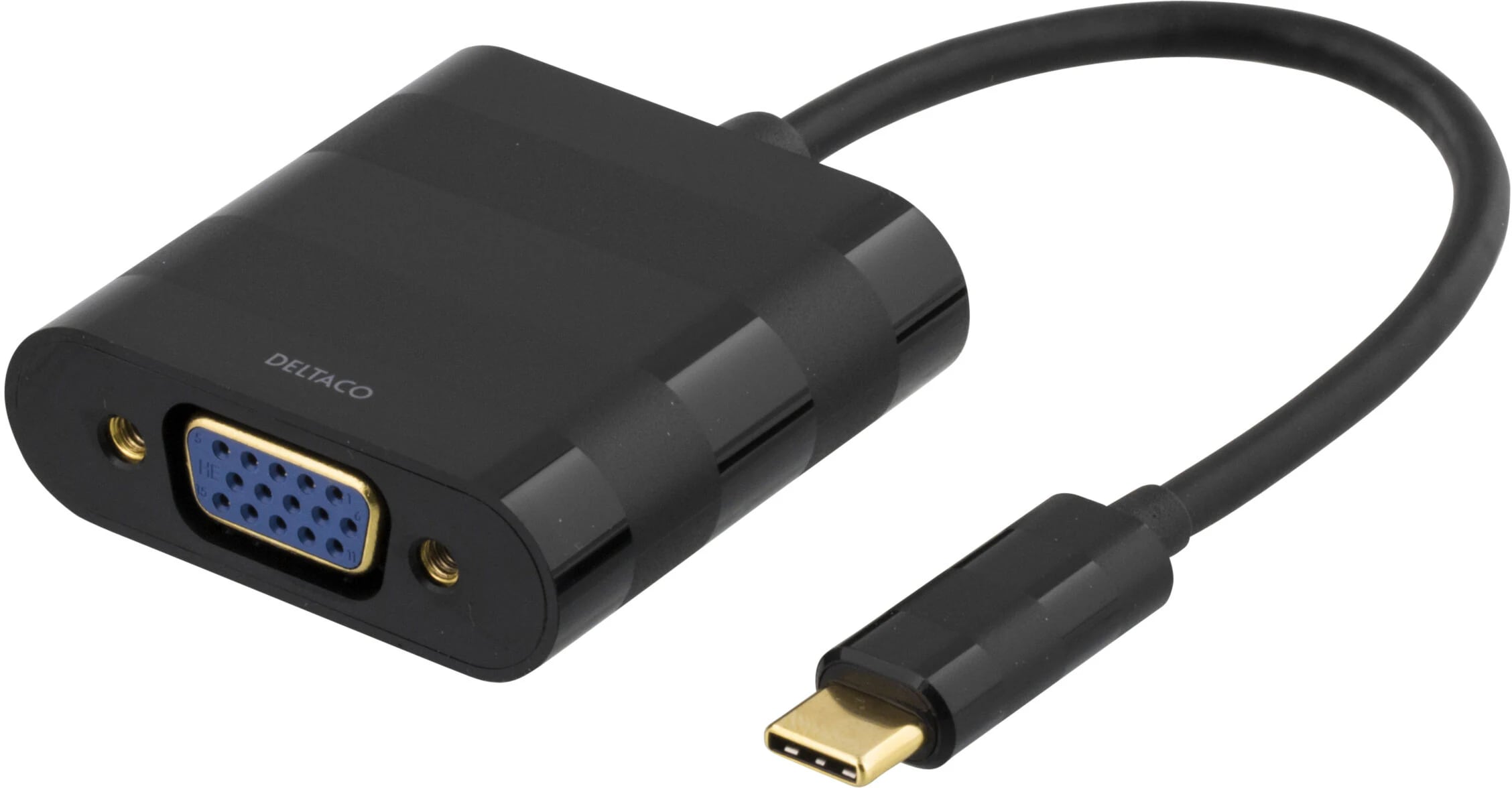 USB-C till VGA adapter, svart