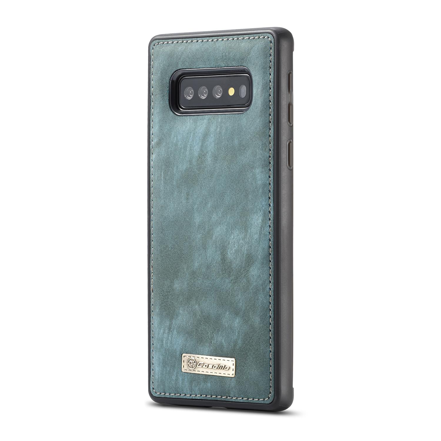 Galaxy S10 Plus Rymligt plånboksfodral med många kortfack, blå