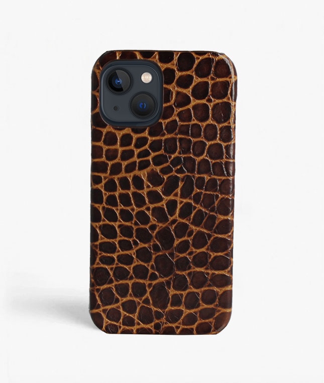 iPhone 13 Pro Skal Small Croco Brown