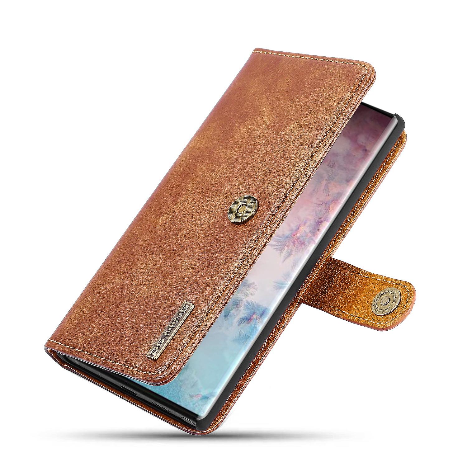 Galaxy Note 10 Plus Plånboksfodral med avtagbart skal, cognac