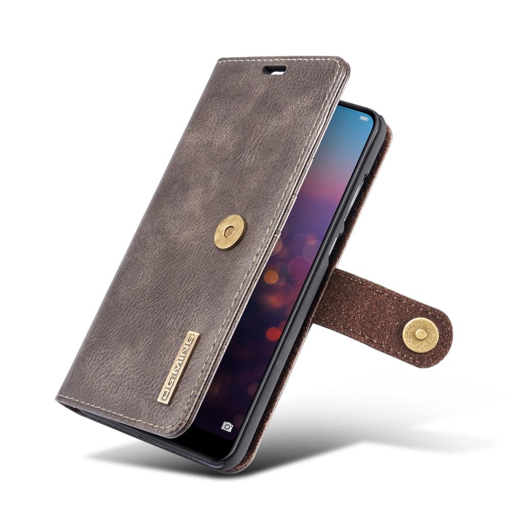 Huawei P20 Pro Plånboksfodral med avtagbart skal, brun