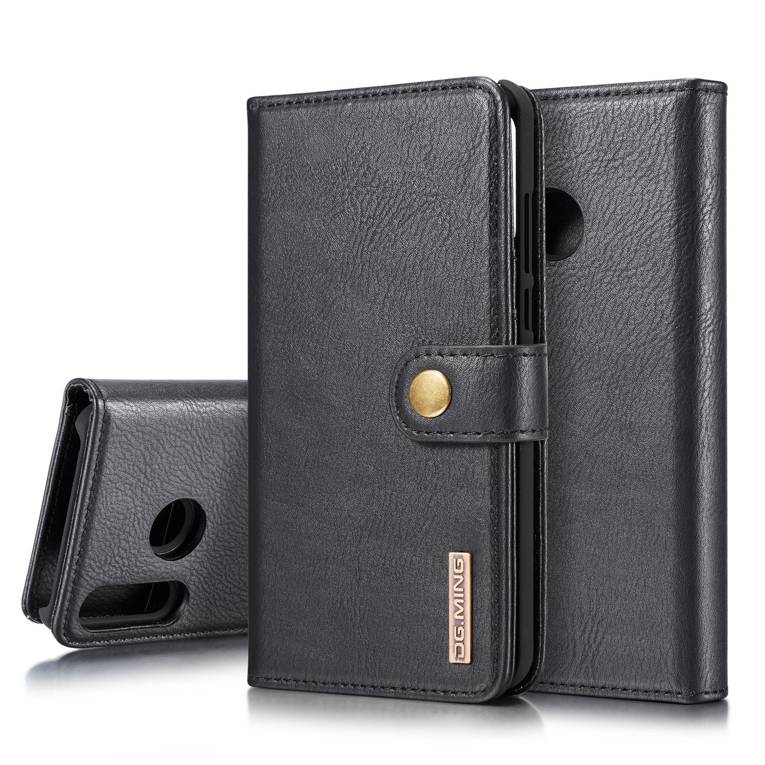 Huawei P30 Lite Plånboksfodral med avtagbart skal, svart
