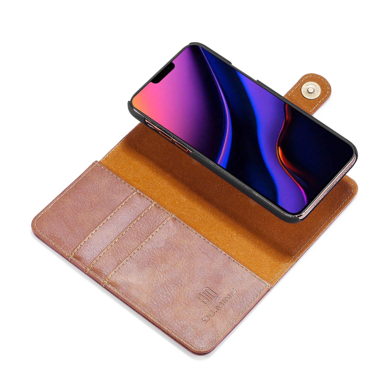 iPhone 11 Pro Max Plånboksfodral med avtagbart skal, cognac