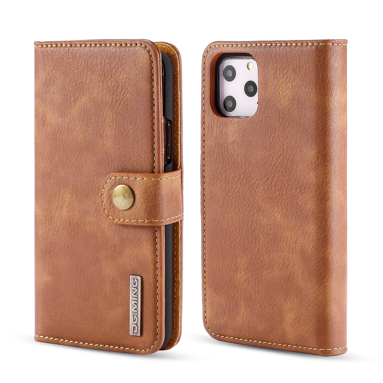 iPhone 11 Pro Max Plånboksfodral med avtagbart skal, cognac