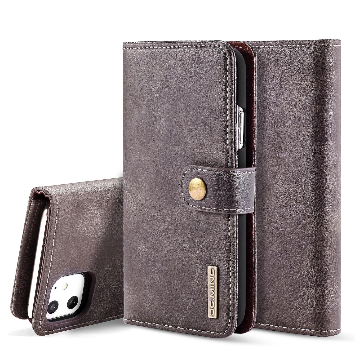 iPhone 11 Plånboksfodral med avtagbart skal, brun