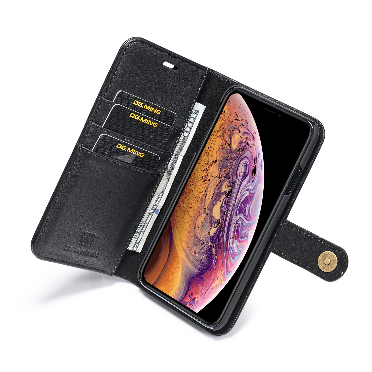 iPhone XS Max Plånboksfodral med avtagbart skal, svart