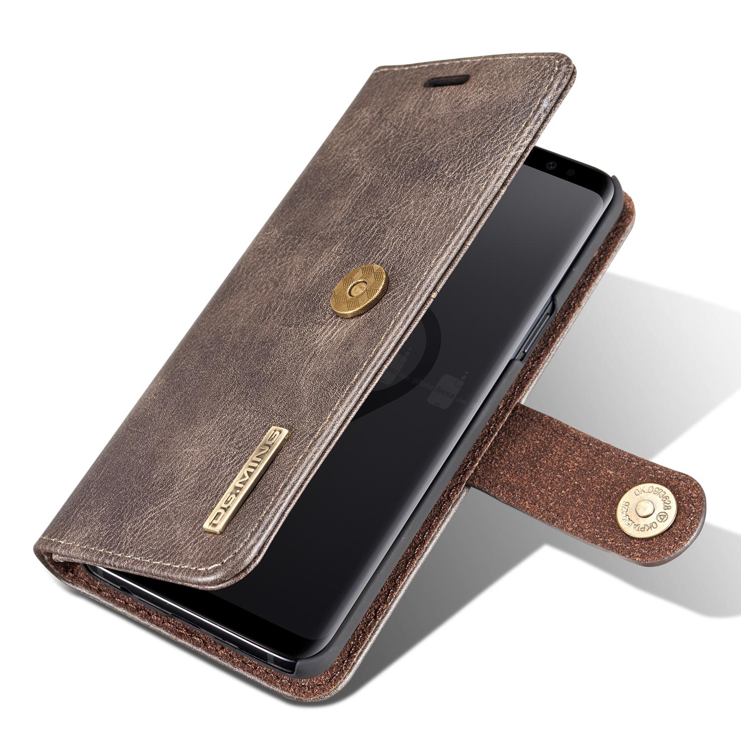 Samsung Galaxy S9 Plånboksfodral med avtagbart skal, brun