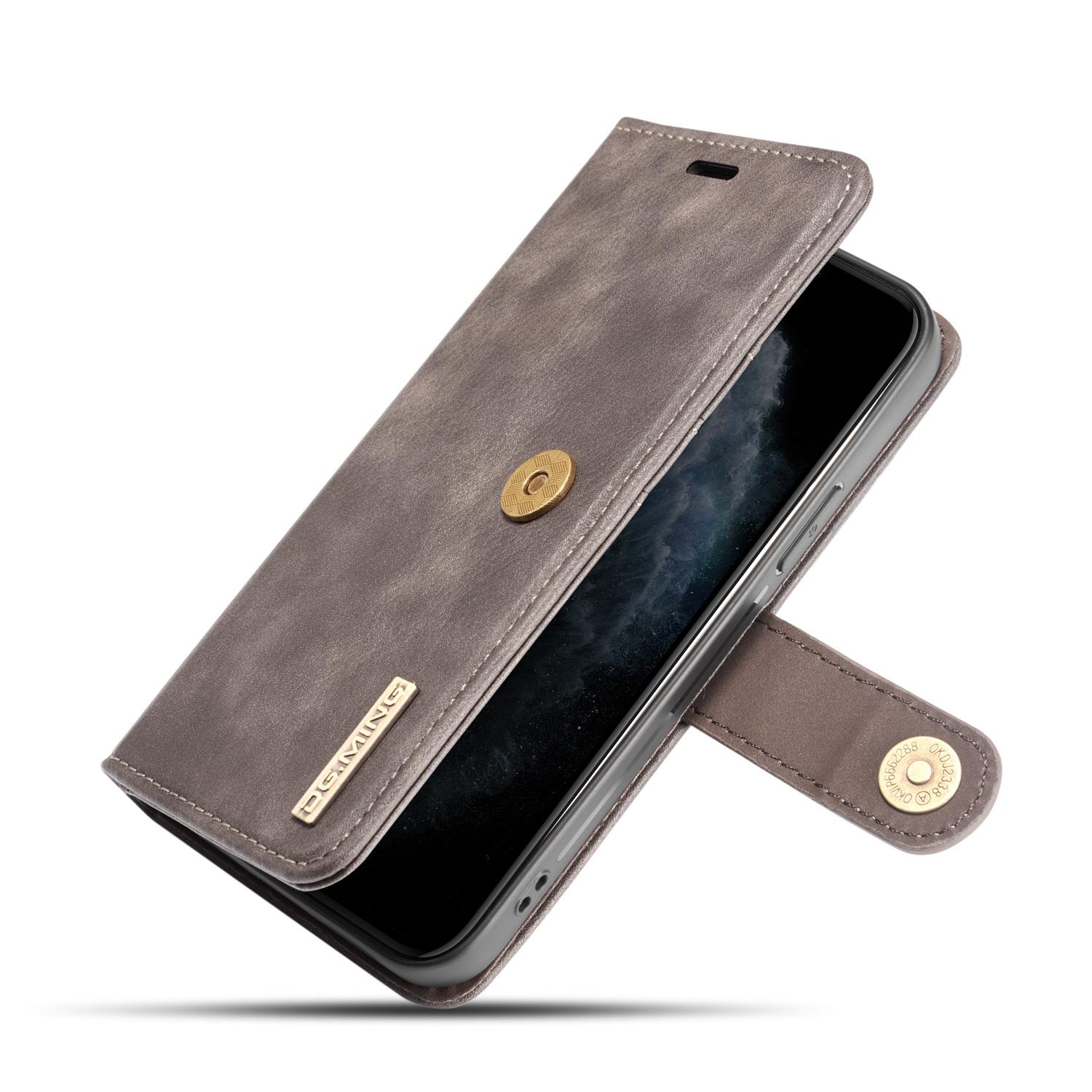 iPhone 12 Mini Plånboksfodral med avtagbart skal, brun