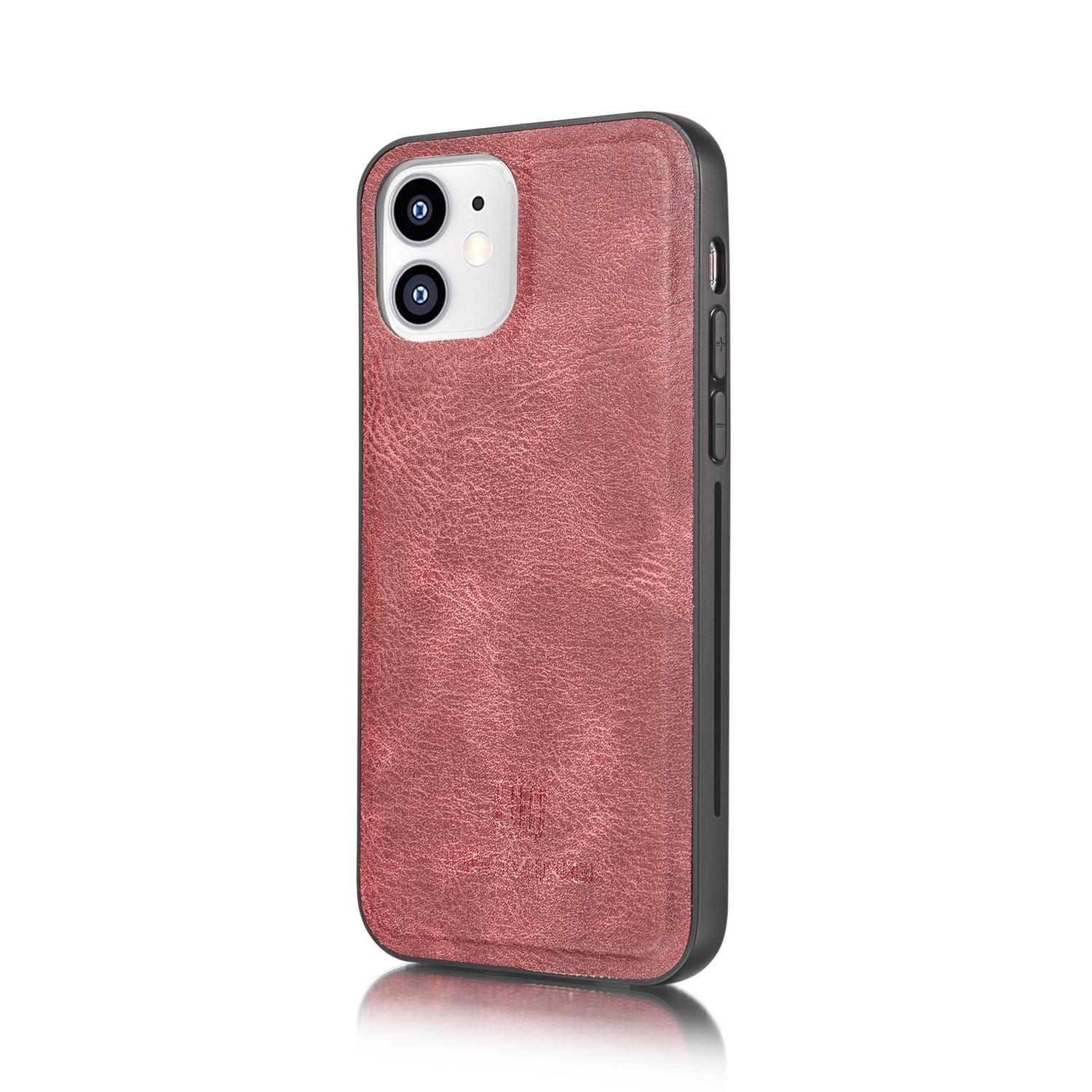 iPhone 12 Mini Plånboksfodral med avtagbart skal, röd