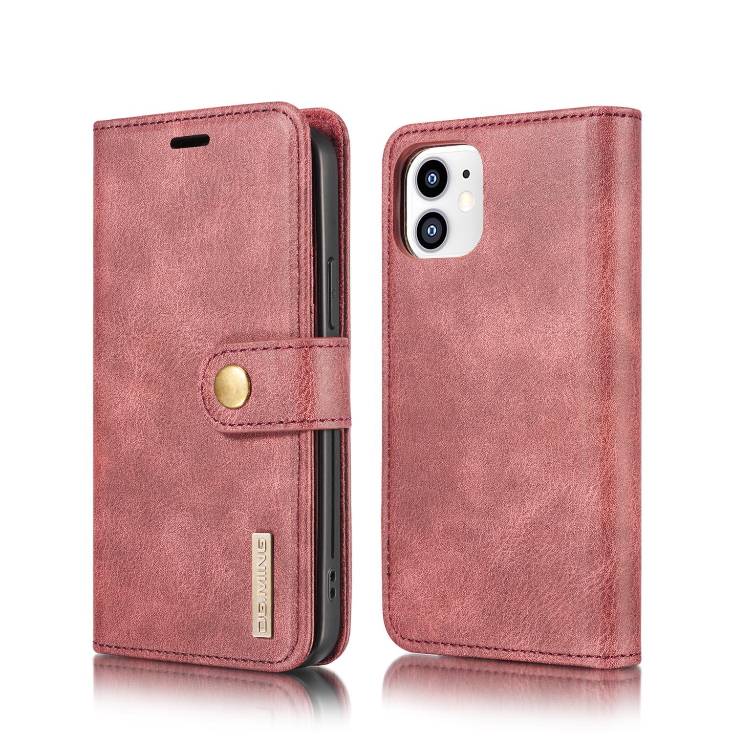 iPhone 12 Mini Plånboksfodral med avtagbart skal, röd