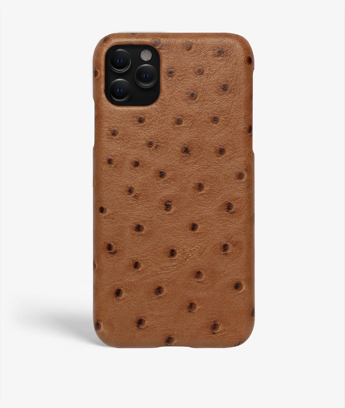 iPhone 12/iPhone 12 Pro Skal Ostrich Cognac