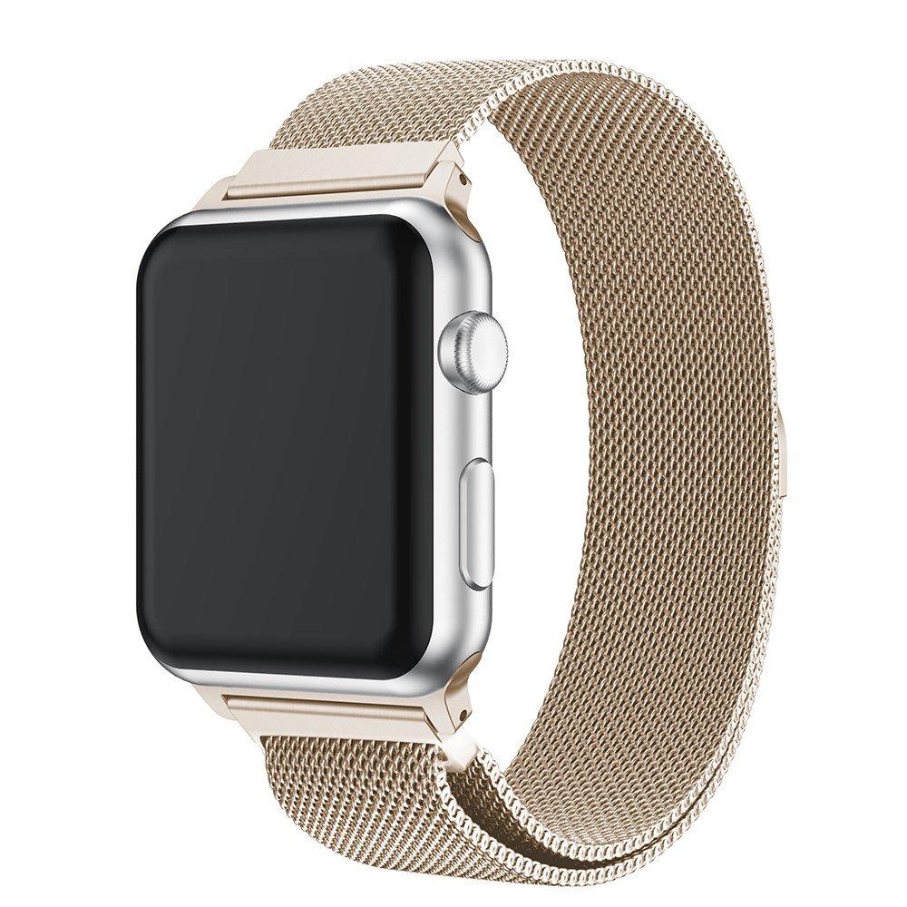 Apple Watch 41mm Series 9 Armband Milanese Loop, champagneguld