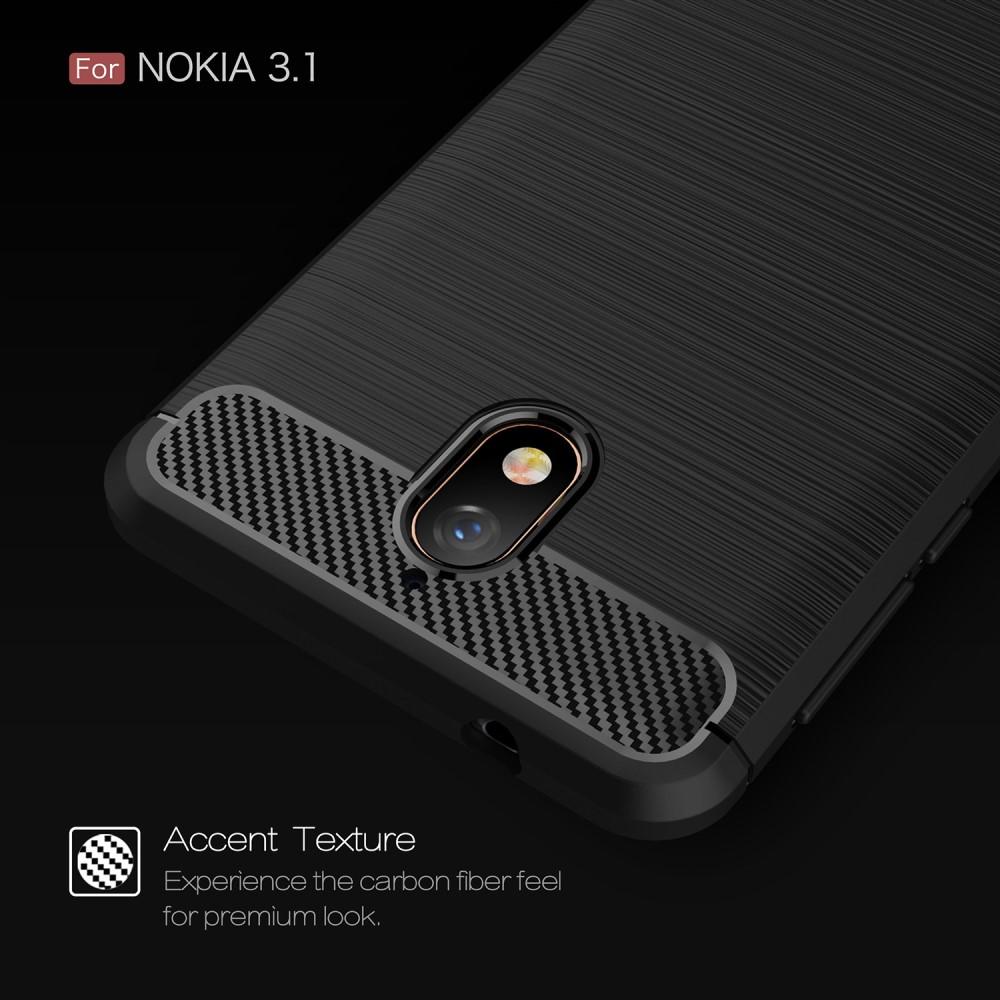 Nokia 3.1 TPU-skal Brushed, Black