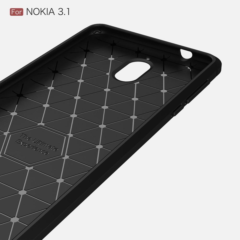 Nokia 3.1 TPU-skal Brushed, Black