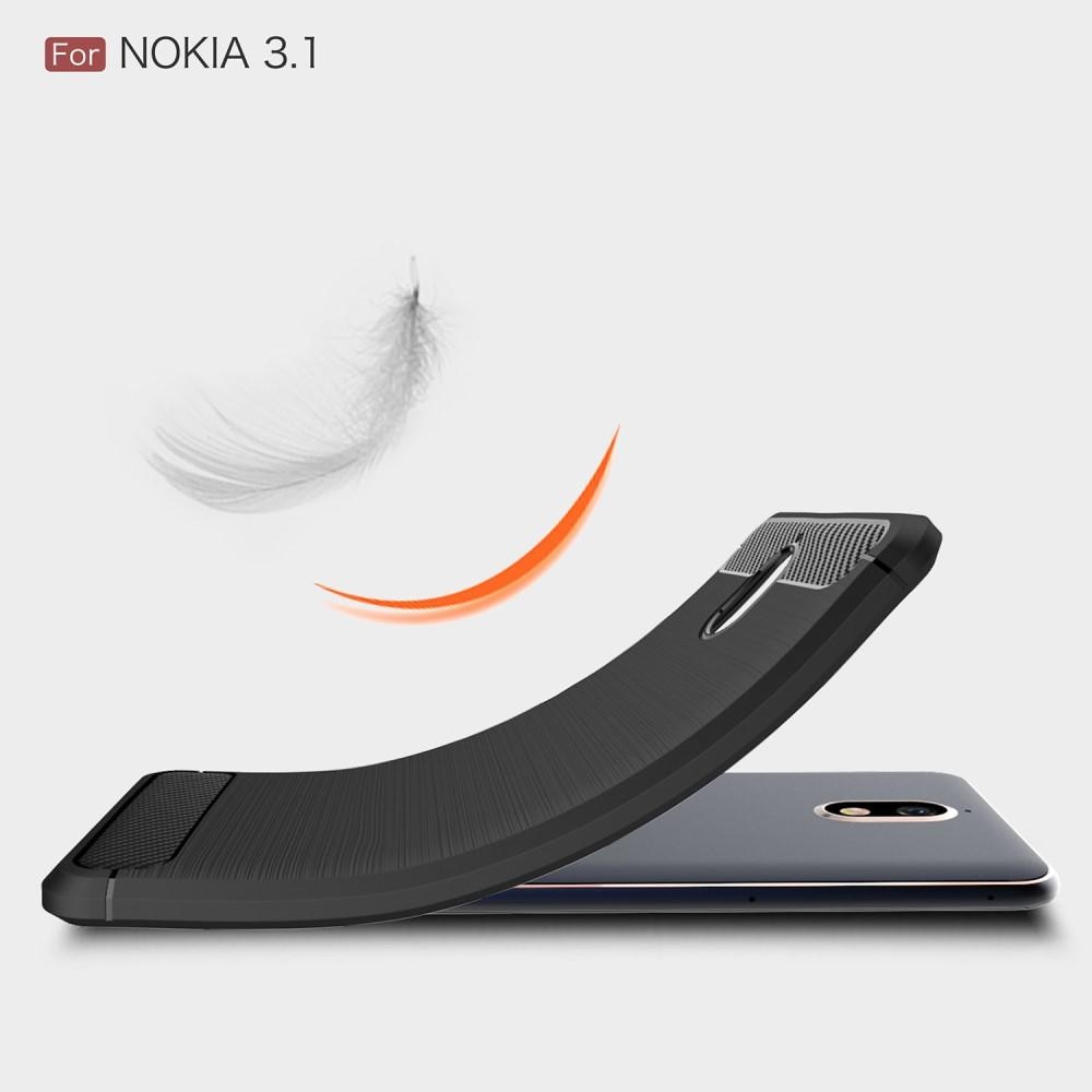 Nokia 3.1 TPU-skal Brushed, Black