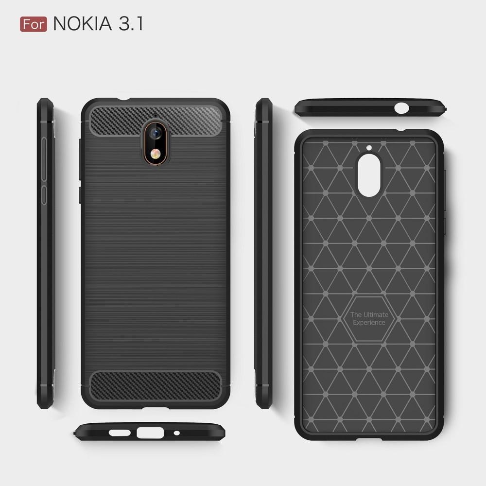 Nokia 3.1 TPU-skal Brushed, Black