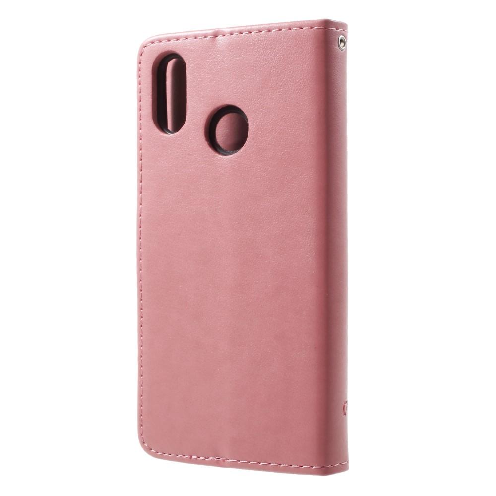Huawei P20 Lite Mobilfodral med fjärilar, rosa