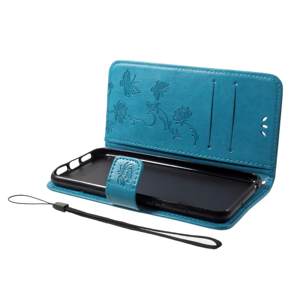 Huawei P20 Pro Mobilfodral med fjärilar, blå