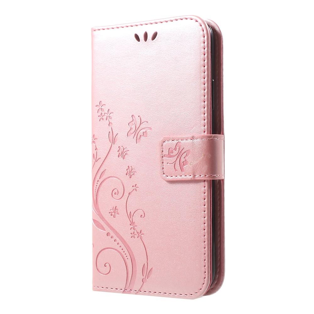 iPhone XR Mobilfodral med fjärilar, roséguld