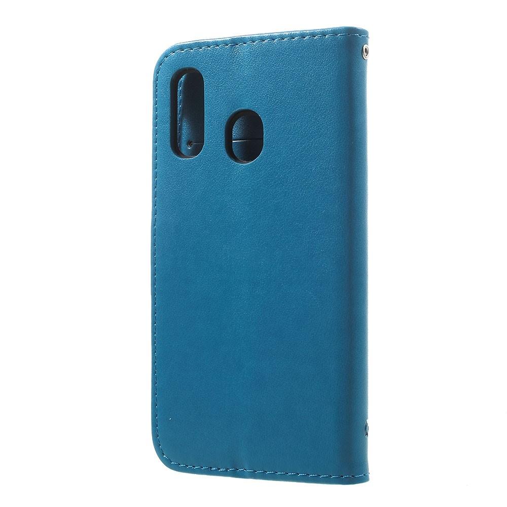 Samsung Galaxy A40 Mobilfodral med fjärilar, blå