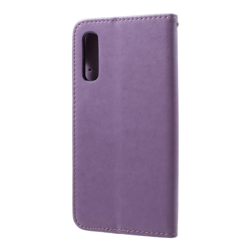 Samsung Galaxy A50 Mobilfodral med fjärilar, lila