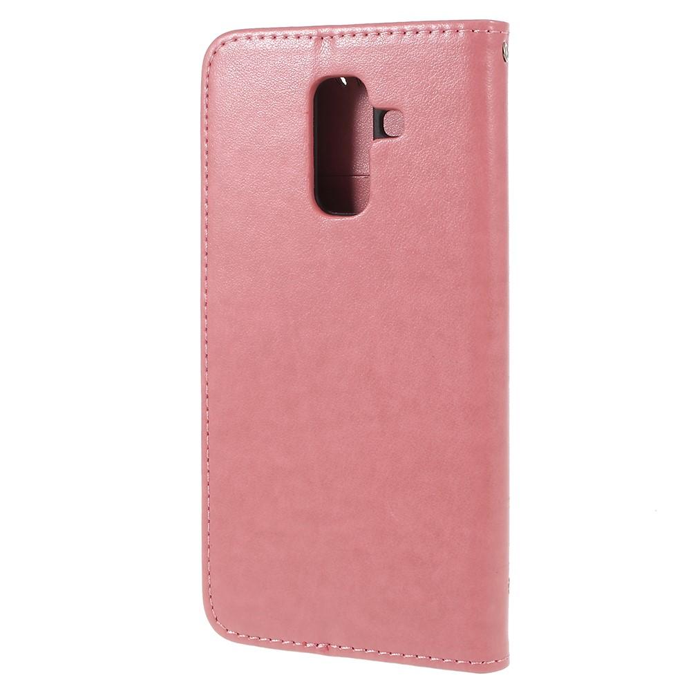 Samsung Galaxy A6 2018 Mobilfodral med fjärilar, rosa