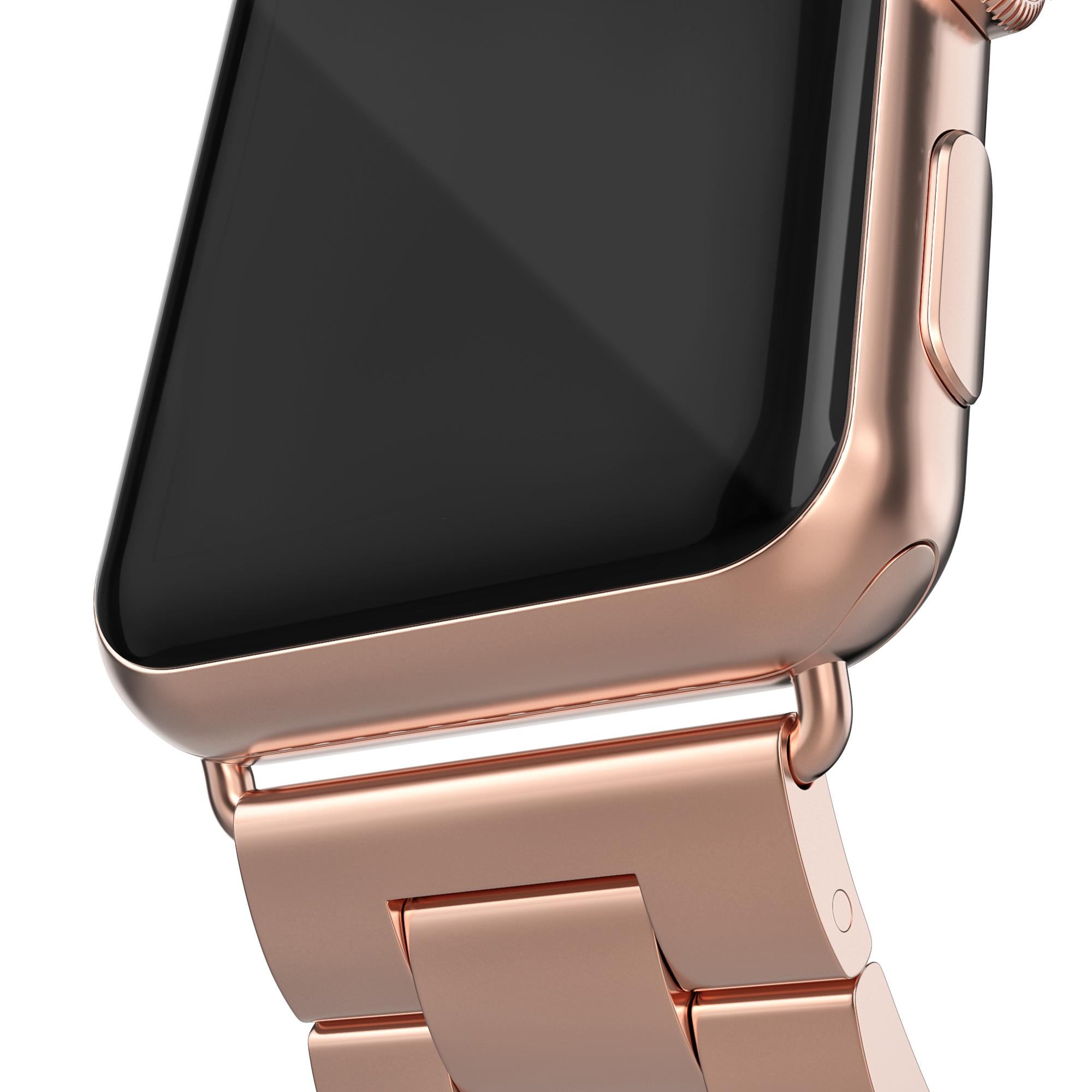 Apple Watch SE 40mm Stilrent länkarmband i metall, roséguld