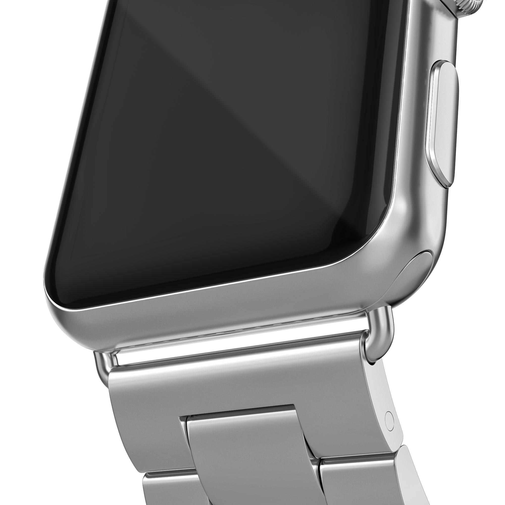 Apple Watch 41mm Series 9 Stilrent länkarmband i metall, silver