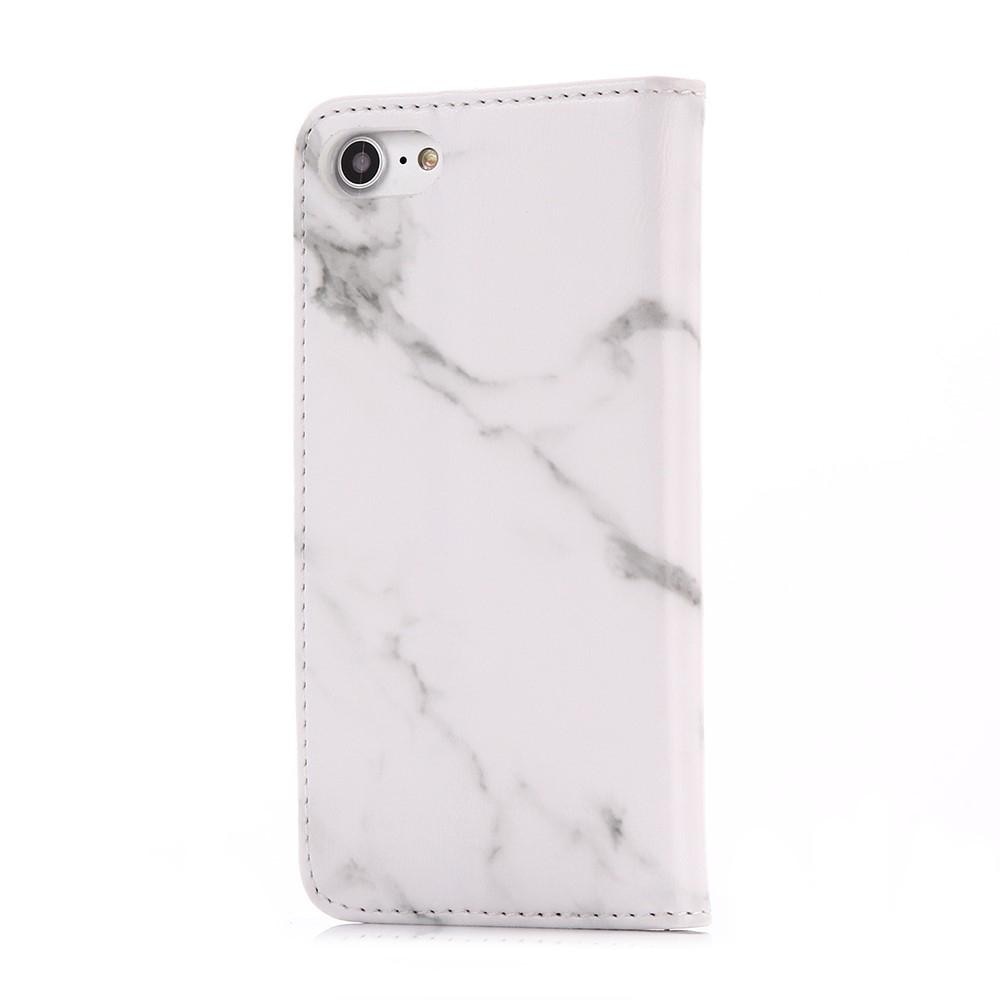 iPhone SE (2022) Enkelt mobilfodral, vit marmor