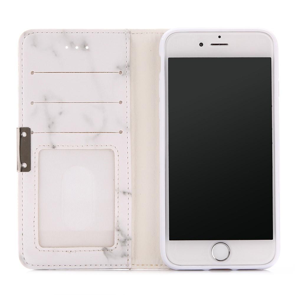 iPhone SE (2022) Enkelt mobilfodral, vit marmor