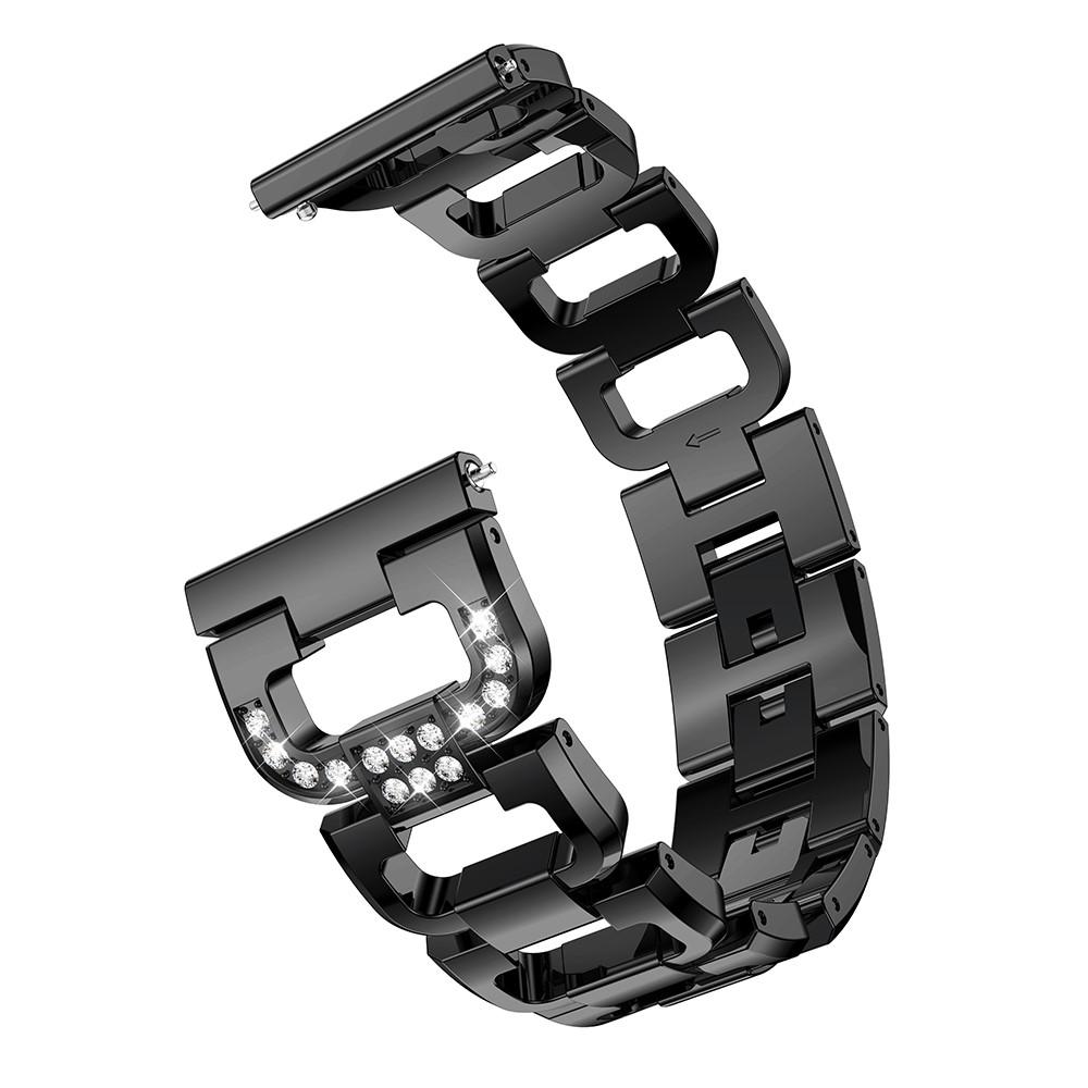 Samsung Galaxy Watch 7 40mm Lyxigt armband med glittrande stenar, svart