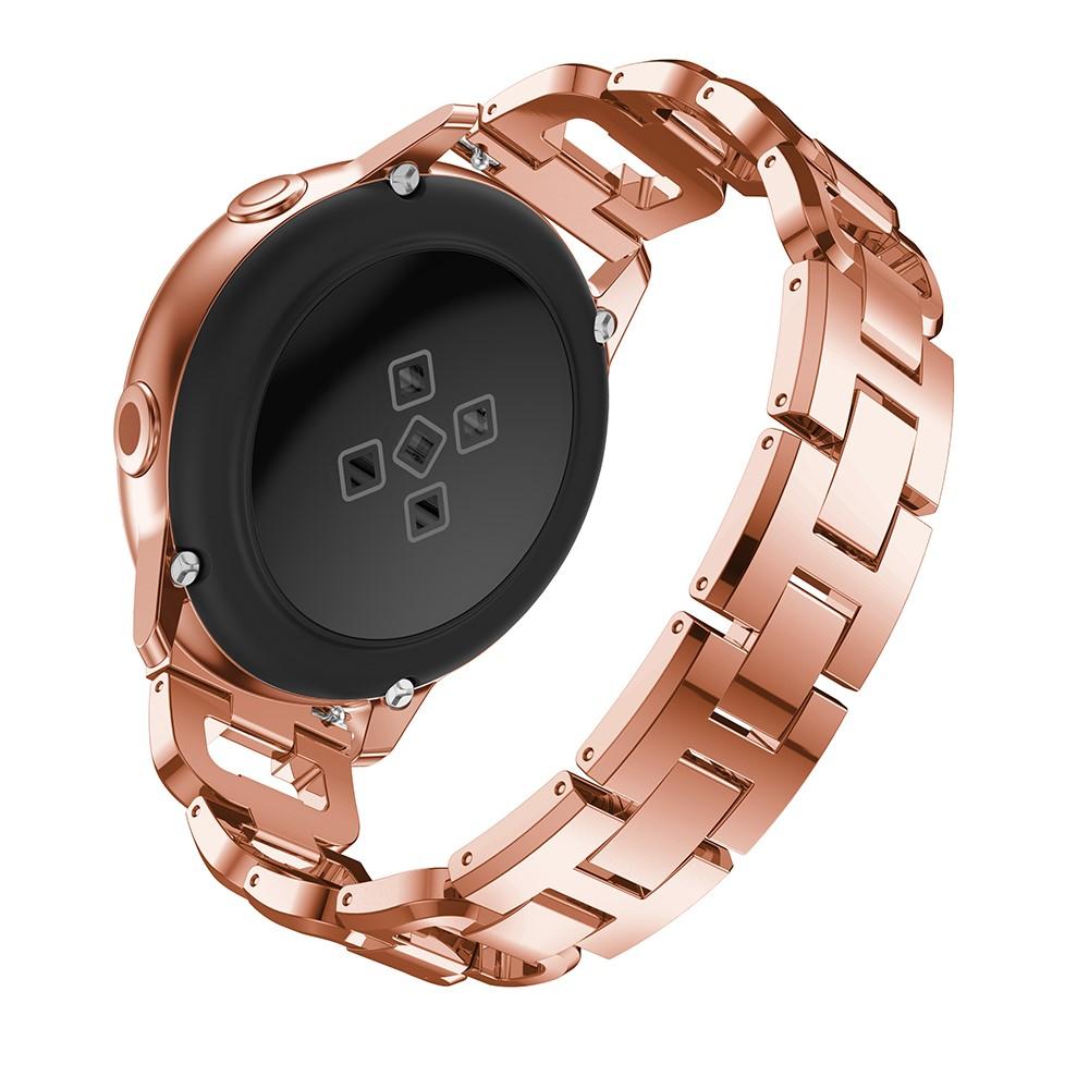 Samsung Galaxy Watch 42mm Lyxigt armband med glittrande stenar, roséguld