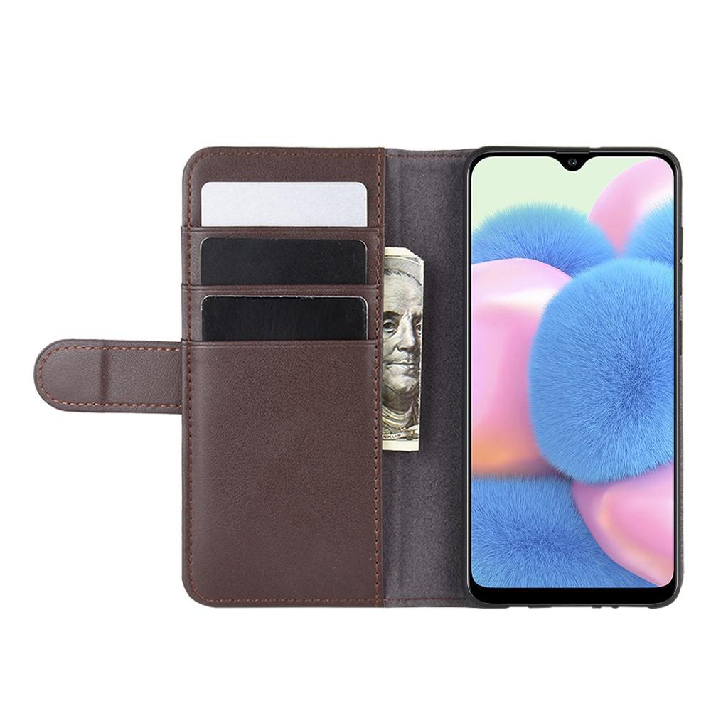 Samsung Galaxy A41 Plånboksfodral i Äkta Läder, brun