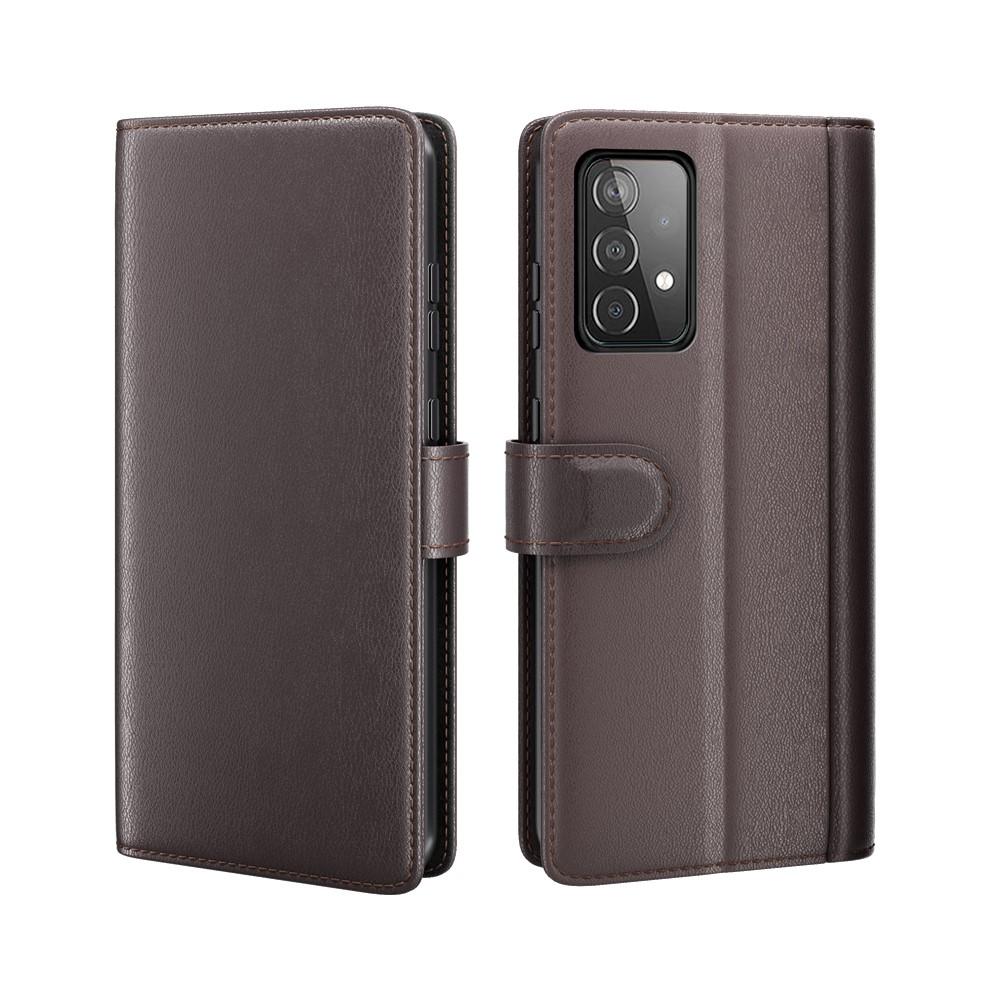 Samsung Galaxy A52/A52s Plånboksfodral i Äkta Läder, brun