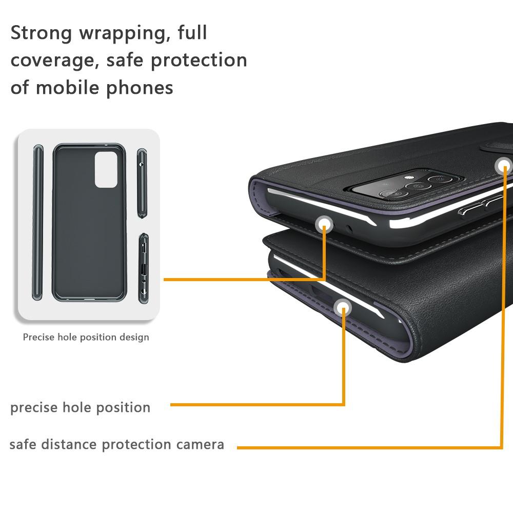 Samsung Galaxy A52/A52s Plånboksfodral i Äkta Läder, svart