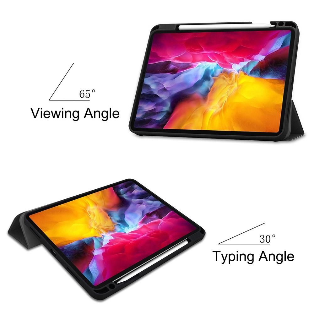 iPad Pro 11 3rd Gen (2021) Tri-fold Fodral med pennhållare, svart