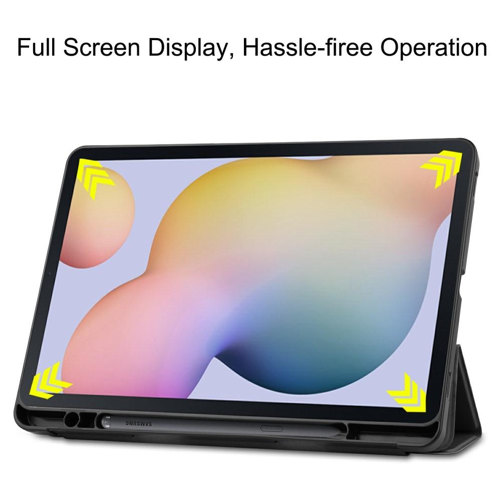 Galaxy Tab S7/S8 Tri-fold Fodral med pennhållare, svart