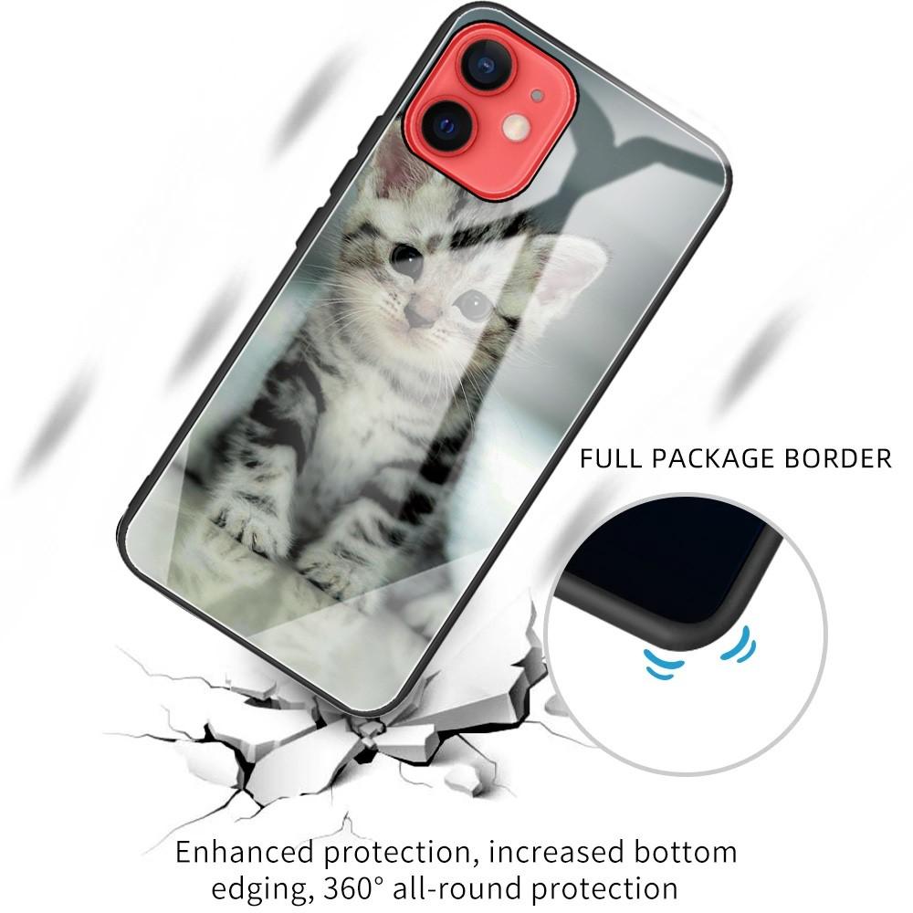 iPhone 12 Mini Mobilskal med baksida av glas, kattunge