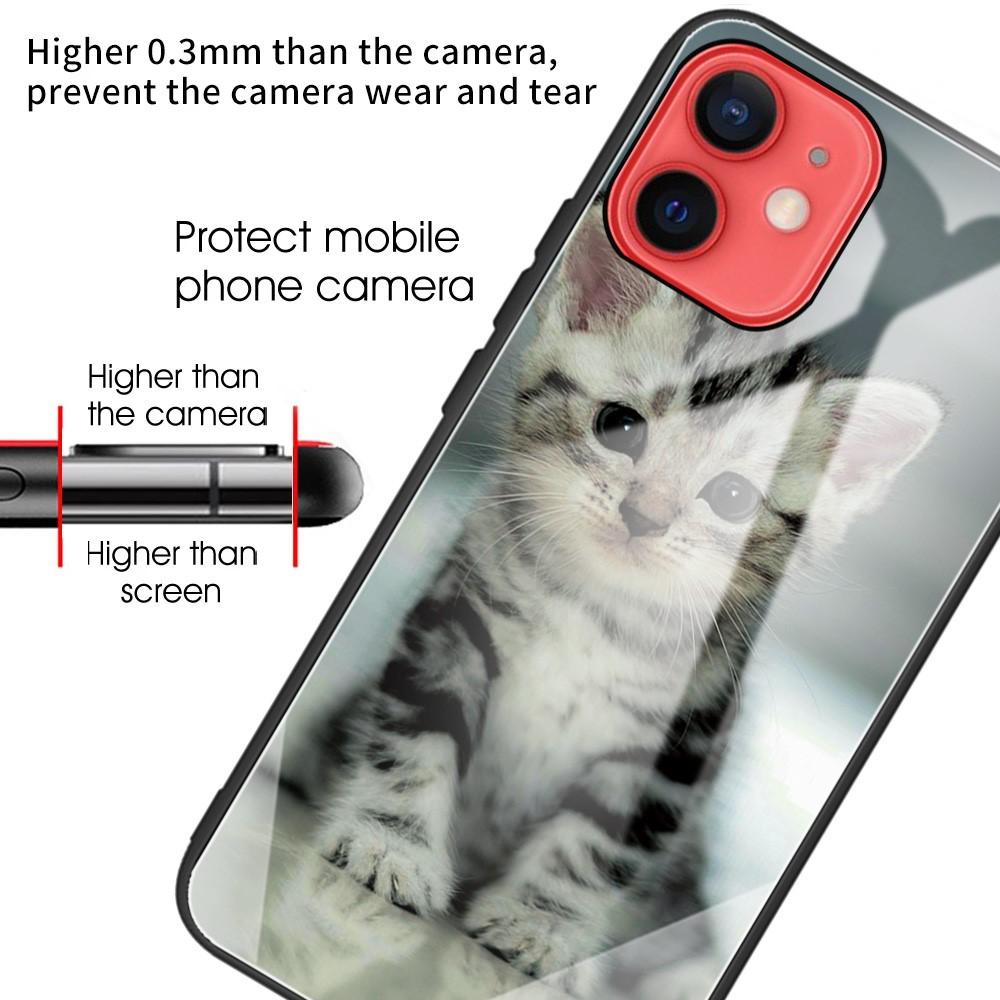 iPhone 12 Mini Mobilskal med baksida av glas, kattunge