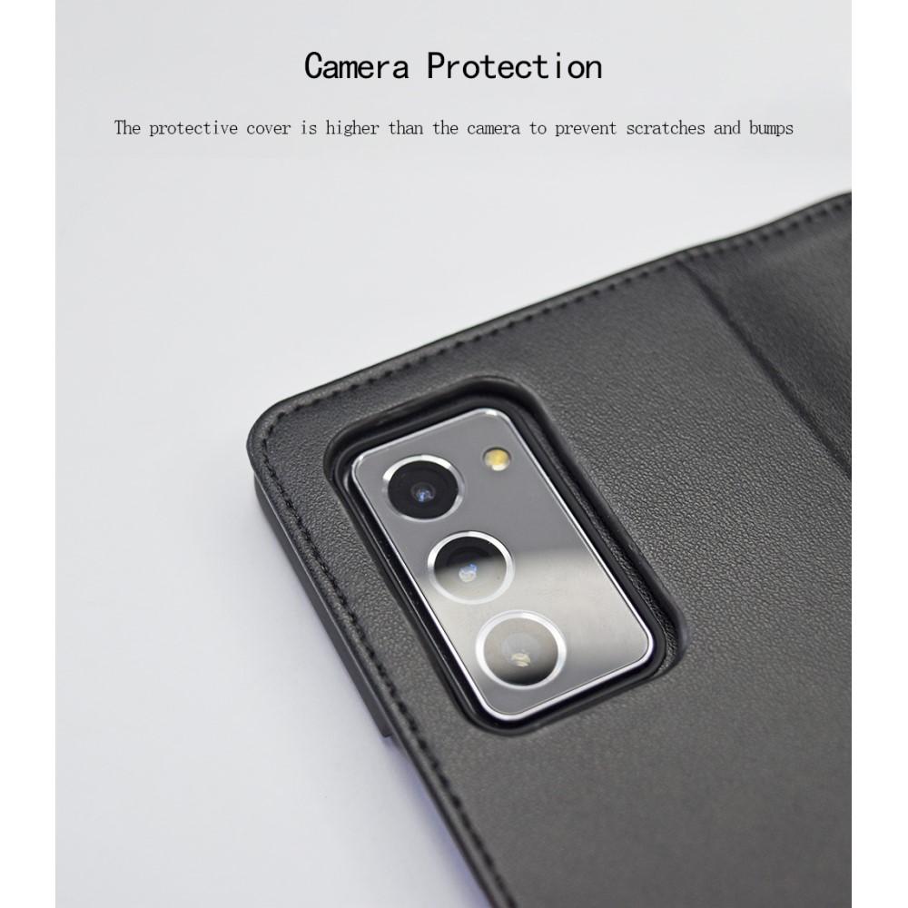 Samsung Galaxy Z Fold2 5G Plånboksfodral i Äkta Läder, svart