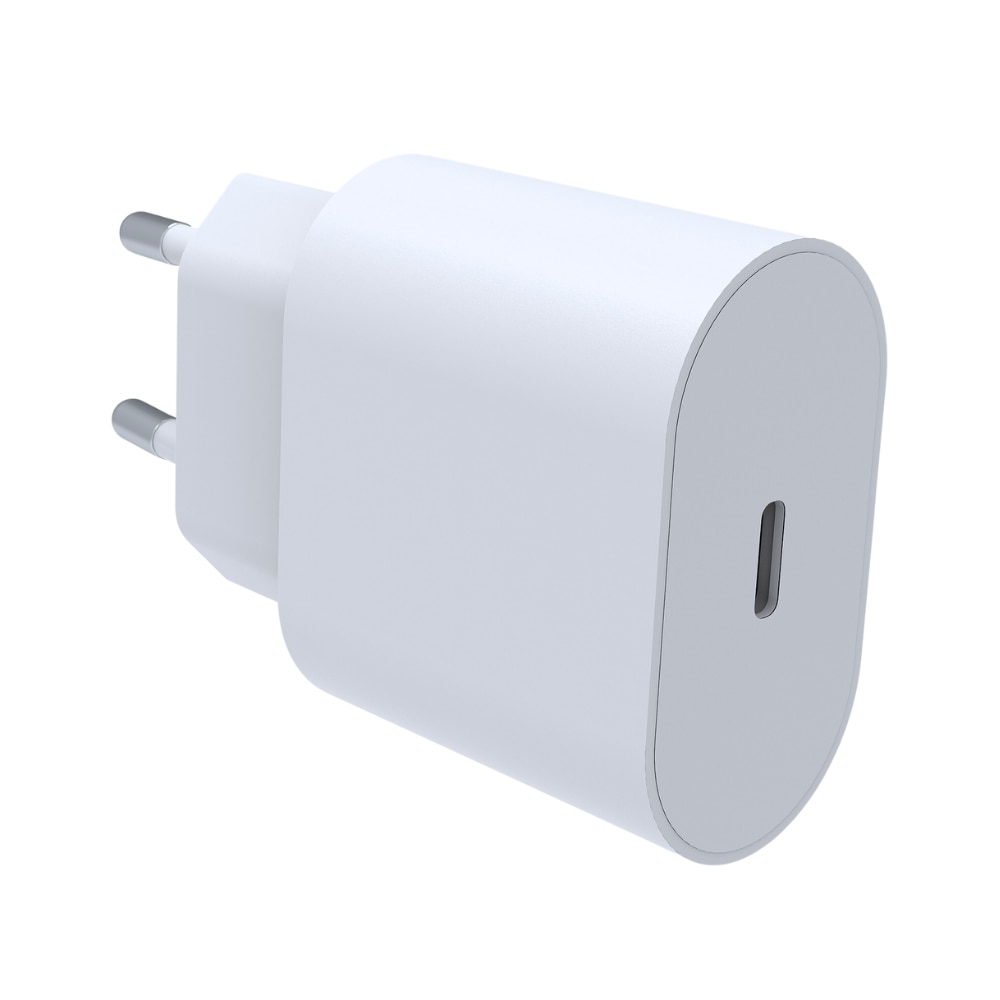 iPhone 16 MagSafe-laddare och väggadapter, vit - Smartline